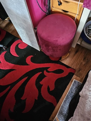 Hocker   Bordeaux  mit Gold 