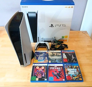 sony Playstation 5 PS5 CDs player + 6 spiele 
