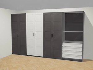 Ikea PAX 400x236 cm, grau weiss