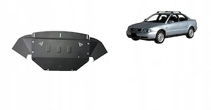 Stahl Motorabdeckung Unterfahrschutz Audi A4 B5 2.4B 2.8B 2.5TDI   Umr stung mit Anbaumaterial Set