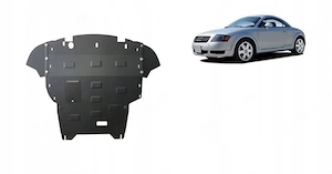 Stahl Motorabdeckung Unterfahrschutz Audi TT 8N 1998-2006 Umr stung mit Anbaumaterial Set
