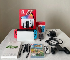 nintendo switch OLED + animal crossing 