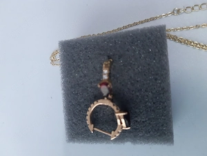 Granat Zikoniaschmuckset 925 Silber vergoldet