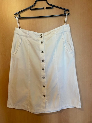 Verkaufe Damen Jeansrock weiß, Gr. 42, reine Baumwolle