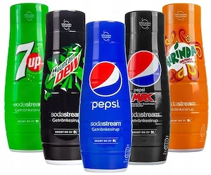 5x sirup sodastream 7up, pepsi, mirinda, pepsi max, mountain dew konzentrat f r den sodastream karbo