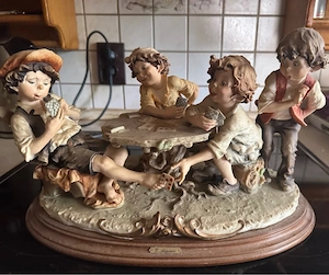 Original Giuseppe Armani Kartenspieler Figur