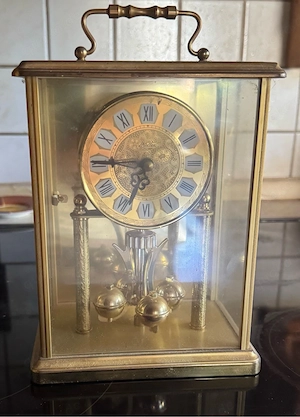 HALLER Tischuhr Messing