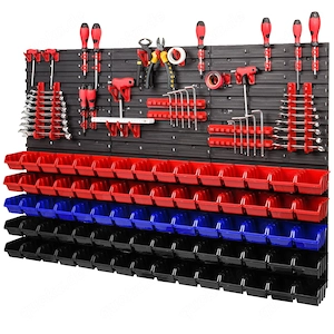 *BESTSELLER* Werkzeugwand  Set Werkzeughaltern mit Lochwand Lagersystem Warkzeuglochwand Wandregal W