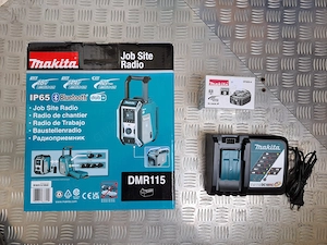 Makita DMR115 + Akku 1 x 1860B + Schnellladegerät DC18RC - Akku Baustellenradio - neu unbenutzt
