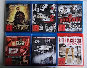 Blue Ray DVD Filme - 18er Horror - Gruselfilme - Massaker - Aktion - Saw - Punisher-Zomby
