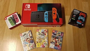 nintendo switch V2 mit 3 spiele 