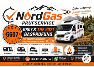 Wohnwagen, Wohnmobil, Gasprüfung in Hamburg 