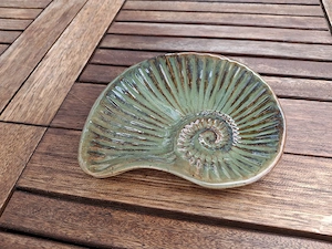 Steinzeug Ammonitschale Unikat handmade