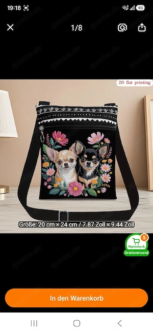 Süsse Chihuahua Stofftasche