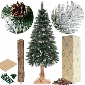 Weihnachtsbaum-Set im XXL-Design H he: 220 cm Spannweite: 90 cm Stamm: natur Nadelfarbe: naturgr n G