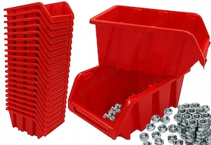 Artikel: Werkstattregal Werkzeugwand 20x Stapelboxen Farbwahl 155x100x70mm Hochwertiger Artikel aus 