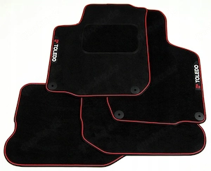 Handmade Premium Fussmatten Velour SET fuer Seat Leon ab 2004 STICKEREI