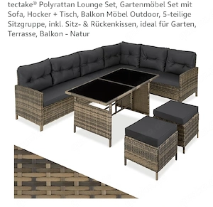 Gartenlounge geöffnet, wieder verpackt