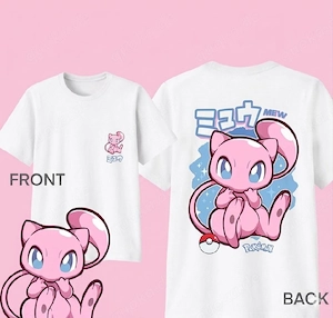 Pokémon T-Shirt XL Weiß   Mew   Neu (fällt wie L aus)