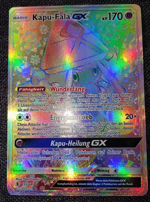 Pokémon Karte Kapu-Fala GX (GRI 155) EX   Deutsch   im Sleeve
