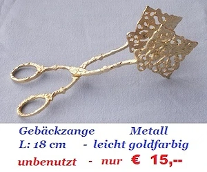 Gebäckzange + Würfelzuckerzange