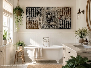 Buddha-Wandbild XXL (ca. 160-180 cm breit) | Strukturbild in 3D-Optik