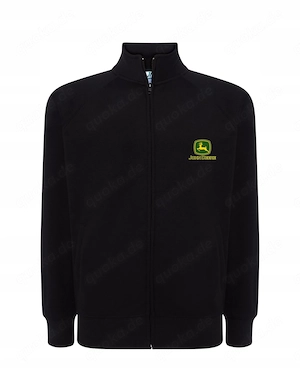 Herren JOHN DEERE Sweatshirt mit Rei verschluss ohne Kapuze COMFORT-Sweatshirt aus weicher
