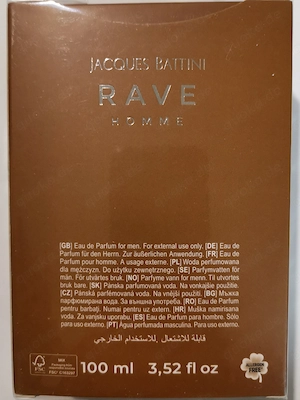 "Rave" 100 ml EdP for Men, neu und ungeöffnet, Originalverpackung Bild 2