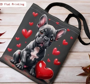 Süsse Stofftasche mit Hundemotiv