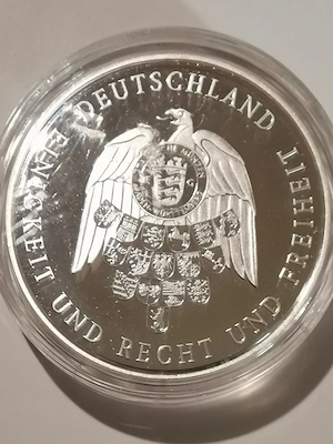 Gedenkprägung "Ludwig Erhard" vollversilbert, Polierte Platte Bild 2