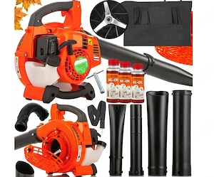 SALE Benzin Laubsauger Laubblaeser mit Mulchfunktion 3 in 1