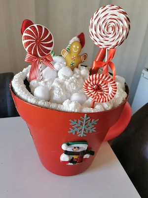 Ausergewöhlicher Deko Weihnachts Topf