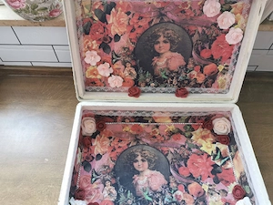 Kleineres niedliches Shabby Köfferchen Bild 5