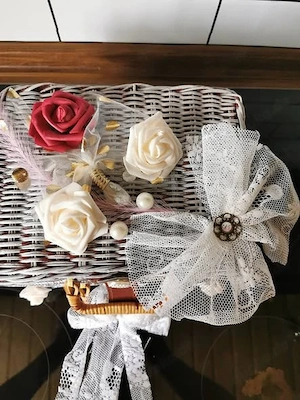 Kleines Shabby Korb Köfferchen Bild 3