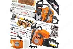Artikel: #Bestdeal# Petrol chainsaw chainsaw in XXXL starter set Hochwertiger Artikel aus unserem On