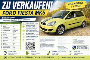 Ford Fiesta MK5 1.3 Style Top für Anfäger  
