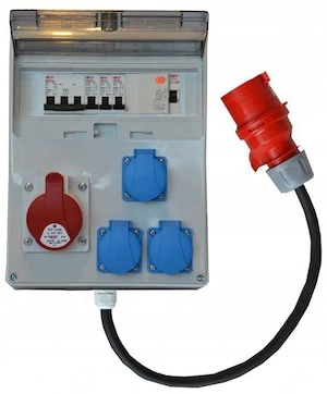 Artikel: Electric wall distributor 2 x 230 V 16A   1 x 32A complete set of construction power distri