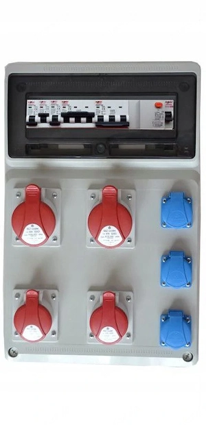 Artikel: Electric wall distributor 3x 230 V 16A   2 x 16A   2 x 32A complete set of construction pow