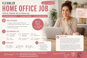   Flexibler Homeoffice-Job: Arbeite wann du willst & verdiene   Nebenjob Minijob Arbeit Nebenverdien