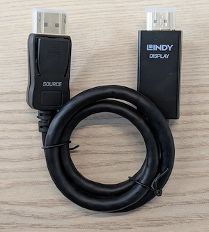 10  Lindy DisplayPort zu HDMI Kabel 0,5m   4K30   neu