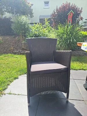 Gartenstühle braun aus Poly-Rattan