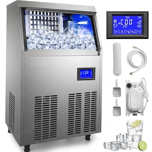Artikel: Restaurant Bistro Bar Ice Cube Maker Cube Ice Machine Automatic Ice Machine 50kg Ice Storag