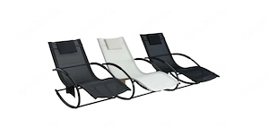 Sonnenliege Relaxliege Gartenliege Liegestuhl Schaukelliege Swing mit Tasche Farbwahl