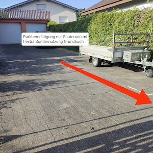 Souterrainwohnung 108qm + eingetragenes Sondernutzungsrecht ca. 60 qm Garten + Stellplatz 