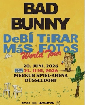 2x Bad Bunny Ticket | I SHOULD HAVE TAKE MORE POTOS | Welttournee 20.06.2026 | Düsseldorf. Block 131