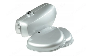 #SALE# NEUER Kraftstofftank mit Seitendeckel in Silber im XXL-Set
