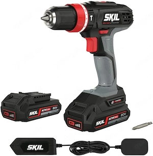 SKIL Akkuschrauber Schlagbohrmaschine mit 2 Akkus + Ladeger t, 18 V