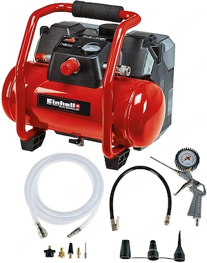 Neuer Sonderposten Der Einhell Akku-Kompressor TE-AC 36 6 8 Li OF Set ist ein mobiler und leistungss