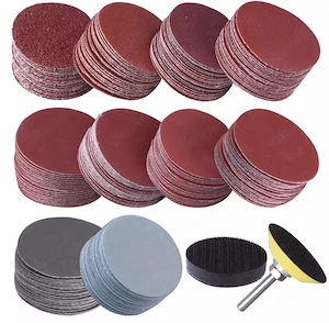 Schleifpapier-Set mit Bohrerhalter und Adapter 203-teilig
