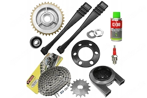 Simson Getriebe hinten & vorne XXXL Set mit Abdeckung Simson S51   S60   S70   ENDURO